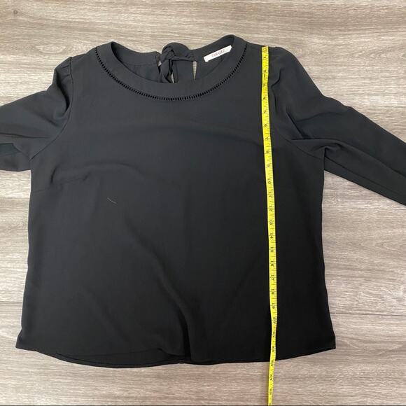 Camaieu Essential Eyelet Top Black Size S - Picture 7 of 8